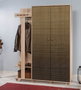 Hanah Home 135-220 Mueble de Entrada con Perchero y Estanterías, Roble Sonoma, Ancho 135cm x Alto 192cm x Fondo 36cm